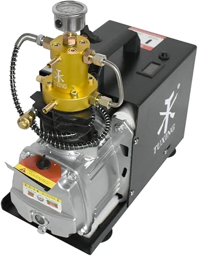 Miniatura 9 de TUXING Compresor de aire eléctrico de 4500Psi 300Bar Pcp, compresor de alta presión para rifles de aire Pcp, paintball y tanques de buceo, pruebas
