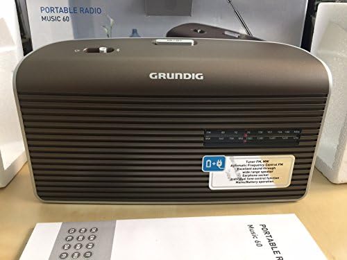 Grundig GRN1550 Radio w Nowoczesnym Wzornictwie, Brązowy/Srebrny, 1 Sztuka