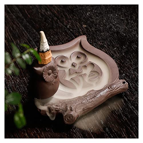 Incense Stick Stand Handmade Purple Clay Incense Burner Backflow Incense
