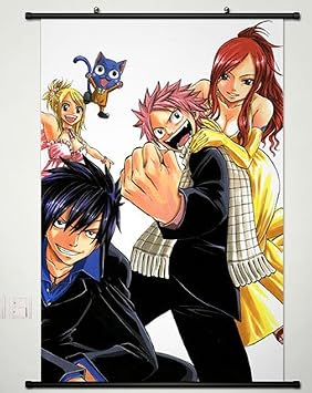 Fairy Tail Wall Scroll Poster Fabric Painting for Anime Key Roles 028 L