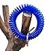 Veronica Pack of 50 Flexible Stretchable Clear Color Plastic Spring Spiral Wrist Coil Band Key Chain Ring Tag for Sport Yoga Sauna Pool Office School (Navy Blue)