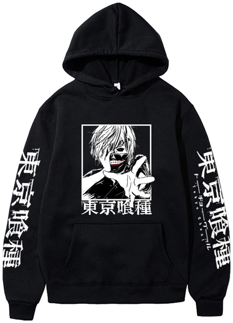 FLYCHEN Tokyo Ghoul Hoodie Japanese Anime Unisex Hoodies Kaneki Ken Cosplay Pullover Sweatshirts
