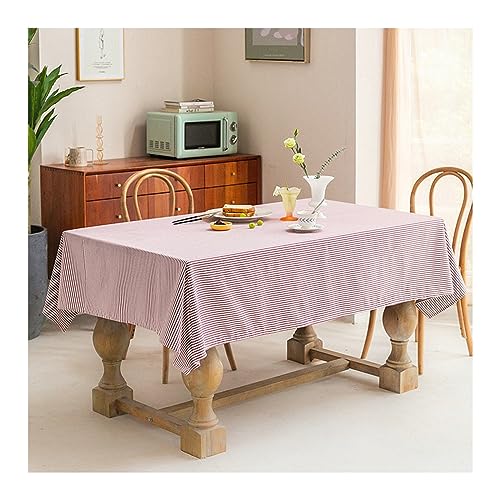 Nappe coton lin de qualité supérieure KnSam rayure rouge
