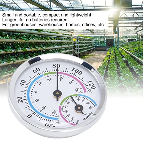 Indoor Outdoor Hygrometer Thermometer,2-in-1 Room Thermometer Gauge with Temperature Humidity,Humidity Monitor Gauge for Greenhouse