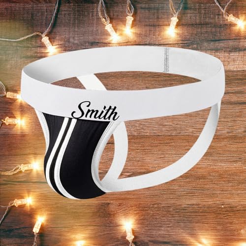 Custom Mens Thong Sexy Panties, Personalized Cotton Stretch Underwear, Low Rise Comfortable G-String, Gifts for Men 6