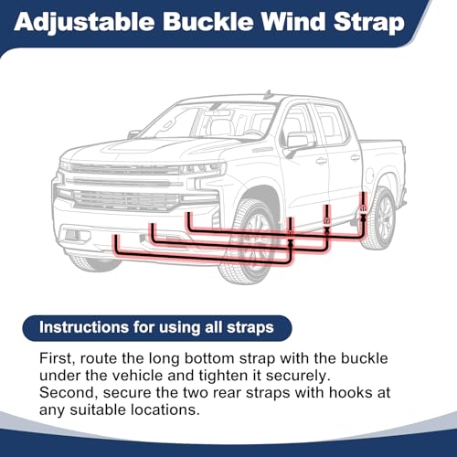 Image of QUNSUNUS Silverado 1500 Cab Cover Regular /Extended /Crew Cab All Years Compatible with Sierra 1500,Waterproof Silverado Truck Cover with Cotton Liner, Half Car Cover with Adjustable Straps and Zipper