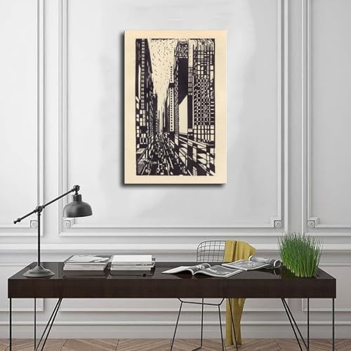 Toile gratte-ciel sous construction pour décorer un grand mur