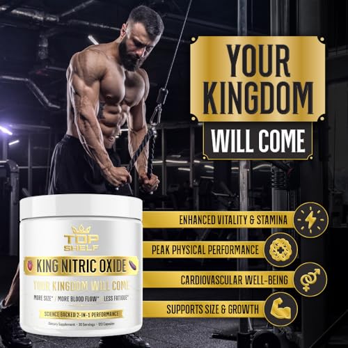 Join Top Shelf Grind Nitric Oxide Supplement for Men 6-in-1, Alpha Blood Flow, Stamina Booster, Strength, Energy, Endurance | 120 Capsules - Thumbnail 2
