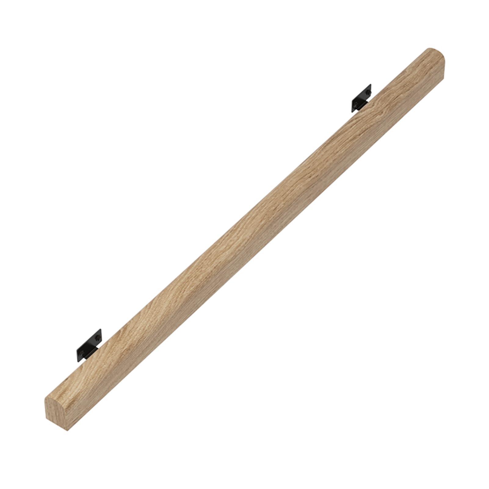 Handlauf Holz Innen Wasserdicht Rutschfest Sicherheit Haltegriff Handläufe für Treppen Treppenhandlauf Holzhandlauf mit Halterungen Treppengeländer für ältere Menschen Loft (150CM)