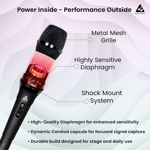 Image of Audio Array Dynamic XLR to TRS Microphone | 24Bit /48kHz | Cardioid Pickup | Metal Body & 14mm Diaphragm 3M Cable | for Podcast, Streaming, Vocal Recording & Studio Use | AM-C50