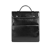 Bolsa feminina de couro genuíno moda mochila de couro de cera de óleo mochila feminina high-end (preto-221)