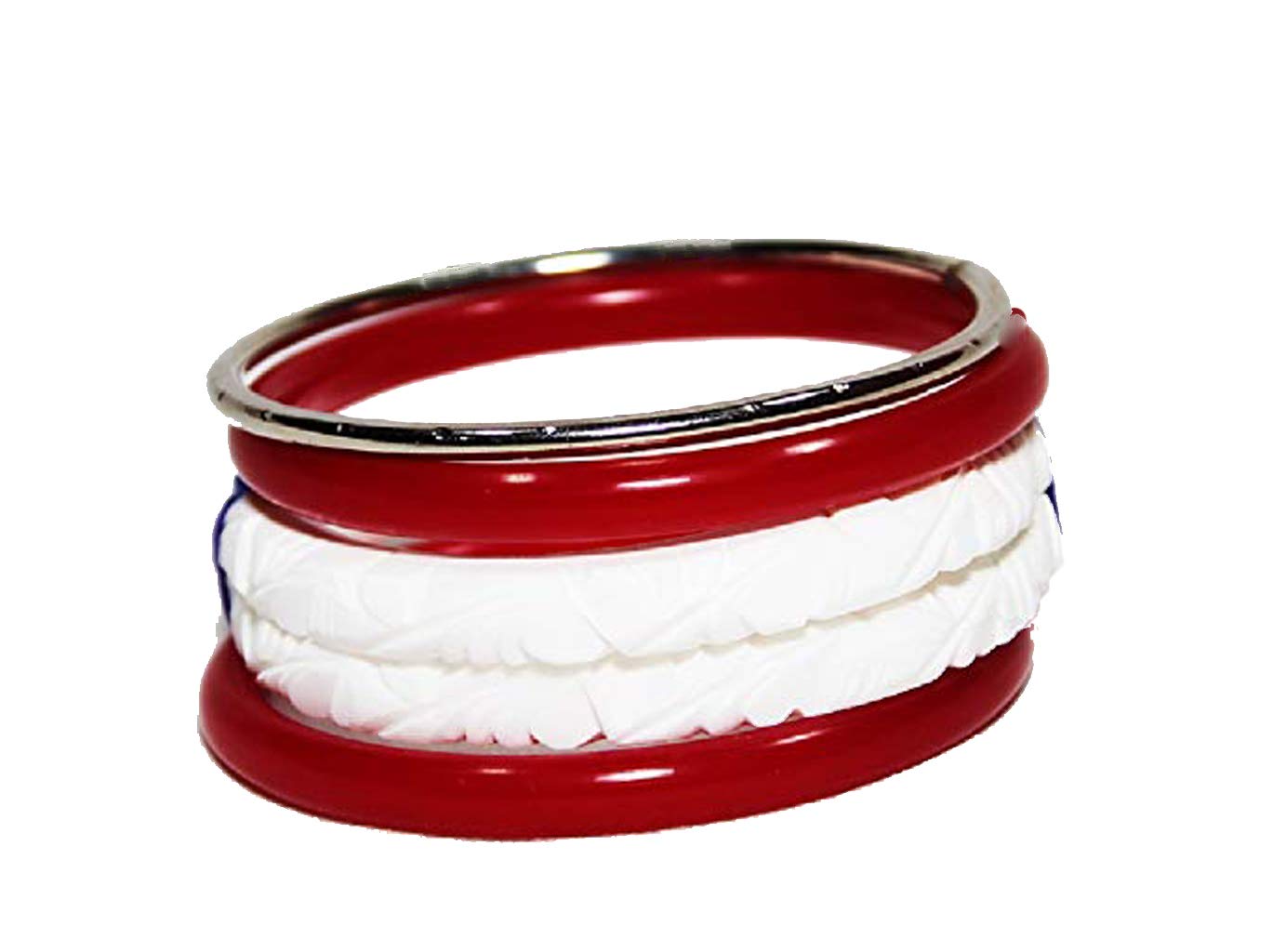Shankha Pola Polished Dhakai Shankha Bengali Bangles Red And White