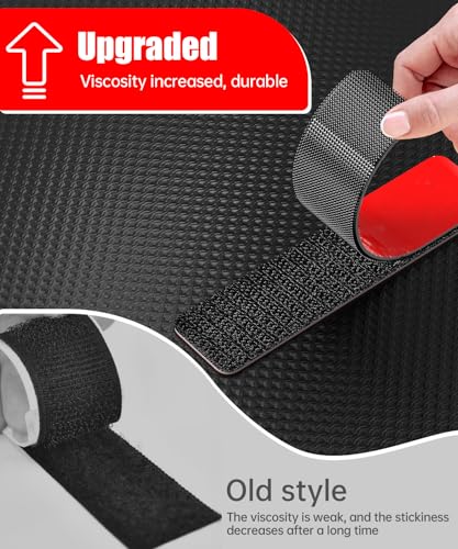 Image of PHIXBEAR Hook and Loop Strips with Super Adhesive Heavy Duty, Heat Resistant Waterproof, Outdoor or Indoor Use, 16 Sets Black 0.98x3.94 Inch
