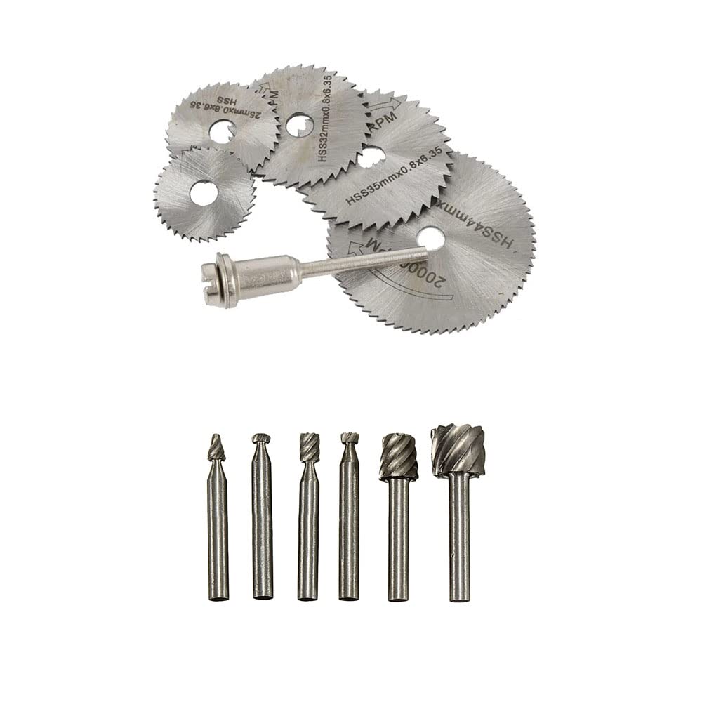 Digital Craft Rotary Tool Accessories Kit Mini Drill Bit Set with 3.2mm Mandrel in Electric Drill with 6Pc Circular Saw Blade 6pc HSS Rotary Burs (B09WVJHXZJ) Amazon Price History, Amazon Price Tracker