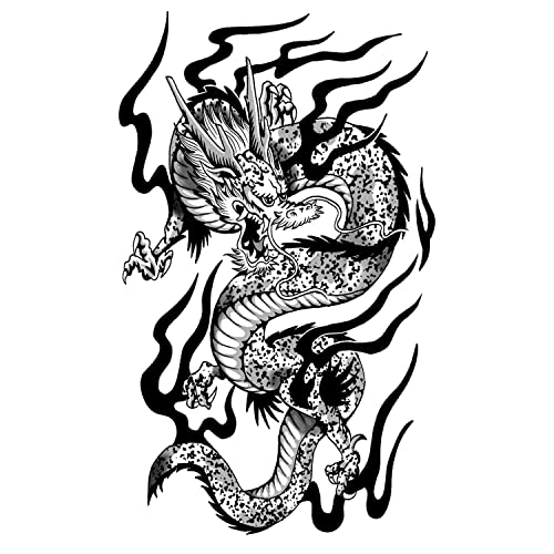 Inkbox Temporary Tattoos, Extra-Large Semi-Permanent Tattoo, One Premium Easy, Long