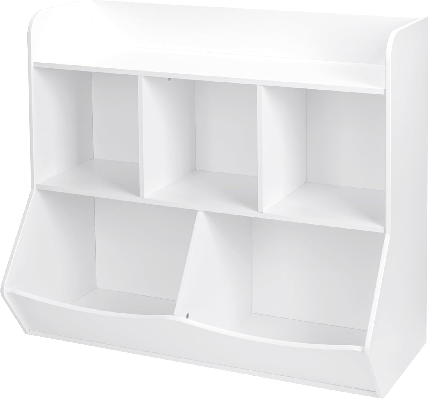 UTEX Toy Storage Organizer with Bookcase, Kid’s Multi Shelf Cubby for Books,Toys, Storage Organizer for Boys,Girls Play Room/Bedroom-White - Image 9