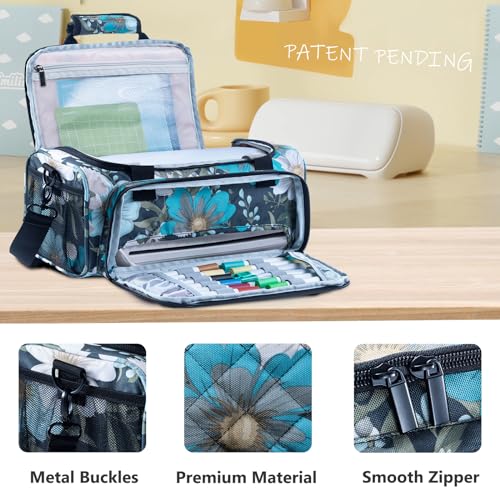 Image of AMOIGEE Carrying Case for Cricutt Joy Xtra, Joy Extra Bag, Full Open Case with Pockets for Cricutt Joy Xtra Accessories and Tools, Dust Cover, Mat