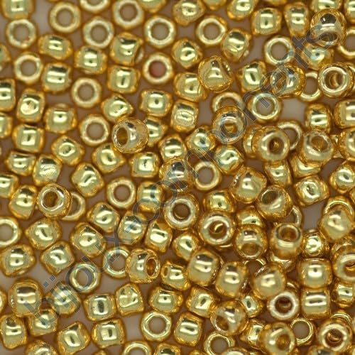 5 g TOHO Round Rocailles Seed Beads Japan (Small) 15/0 (1.5 mm) Permanent Finish Galvanized Starlight PF557