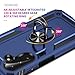 Yiakeng for Samsung Galaxy A26 Case: with Screen Protector - Military Grade Protective Cases with Finger Ring Holder Kickstand for Samsung A26(Blue)