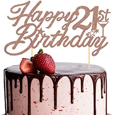 Legal AF Cake Topper - Gold Glitter 18th/21st Birthday Party Decorations