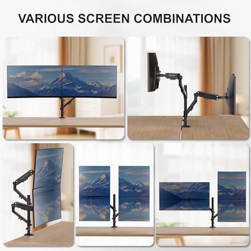 Image of WALI Vertical Dual Monitor Mount for 13-40 inch Screens, up to 26.4 lbs