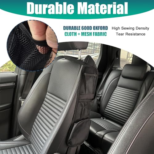 Image of Car Seat Storage Hanging Bag, Car Seat Side Organizer, Multifunctional Cars Mesh Net Pocket, Multi-Pocket Seats Side Storage Interior Accessories Universal for Cars SUV Truck (Black, 1PCS)