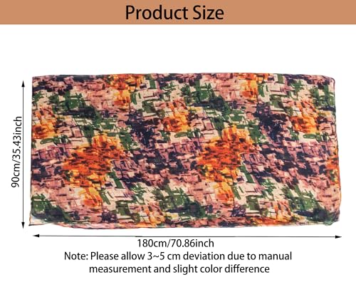 Women Lightweight Scarves Sunscreen Beach Shawls Floral Wraps for Spring Summer2