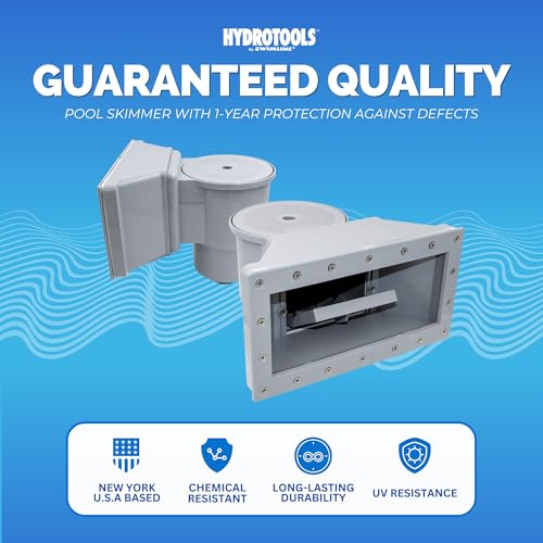 SWIMLINE HYDROTOOLS GREY Standard Wide Mouth Above Ground Pool Skimmer Kit | ABS Construction | Pool Skimmer | Wide Mouth | Snap-In & Removable Weir | Above Ground Pool Skimmer | Easy Basket Access by Swimline - Image 7