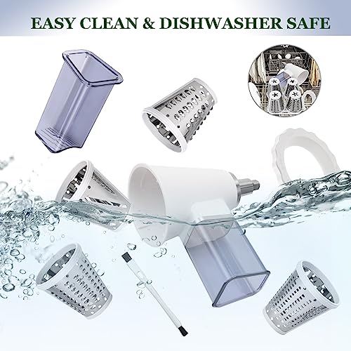 Slicer/Shredder Attachment For Kitchenaid Mixers, Cheese Grater & Vegetable Chopper & Salad Shooter & Grater Food Slicer Accessories For Kitchen Aid Stand Mixer Attachments(4 Blades, Dishwasher Safe) #TOP6