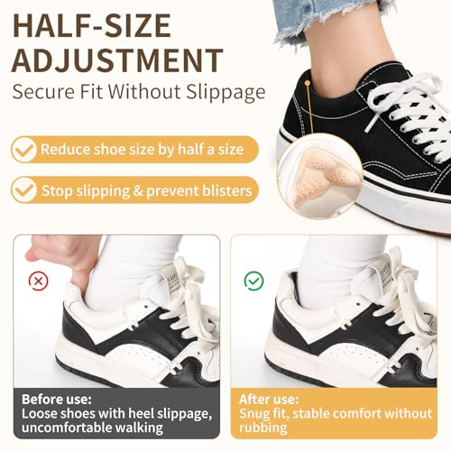 Image of 4 PRS 4D Cushioned Heel Grips - Pads for Big Shoes (Multi) | 4D non-slip massage pads designed to prevent heel slipping and blisters. Premium inserts for loose shoes too big.
