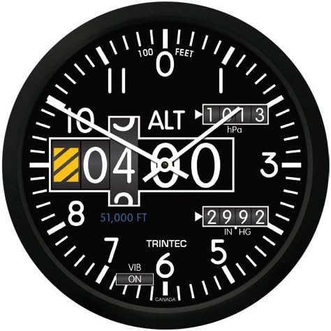 Trintec 2060 10" Altimeter Wall Clock