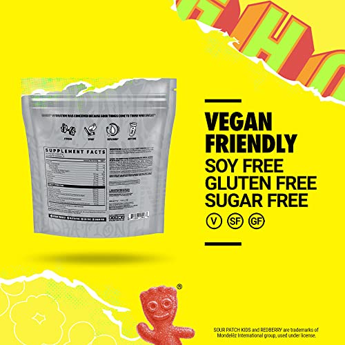Ghost Hydration Packets, Sour Patch Kids Redberry, 24 Sticks, Electrolyte Powder - Drink Mix Supplement With Magnesium, Potassium, Calcium, Vitamin C - Vegan, Free Of Soy, Sugar & Gluten #TOP4