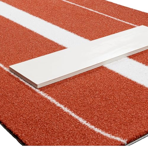 All Turf Mats® Softball Pitching Mat – 3x10 Portable Nylon Fastpitch Mat with Rubber Mound and Non-Slip Backing for Indoor and Outdoor Pitcher Training, Softball Practice Equipment - Thumbnail 4