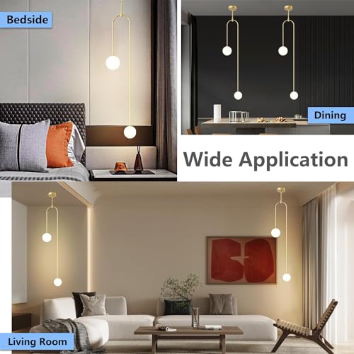 Image of Wall Lamp Chandelier Pendant Light, Home Decor for Bedroom, Living Room, Hallway, Cafe, Hotel, Restaurant (U Hanging LAMP with LED Bulb Pack of 1)