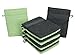 Produktbild Betz 10 Stück Waschhandschuhe Palermo 100% Baumwolle Waschlappen Set Größe 16x21 cm Farbe anthrazit und grün