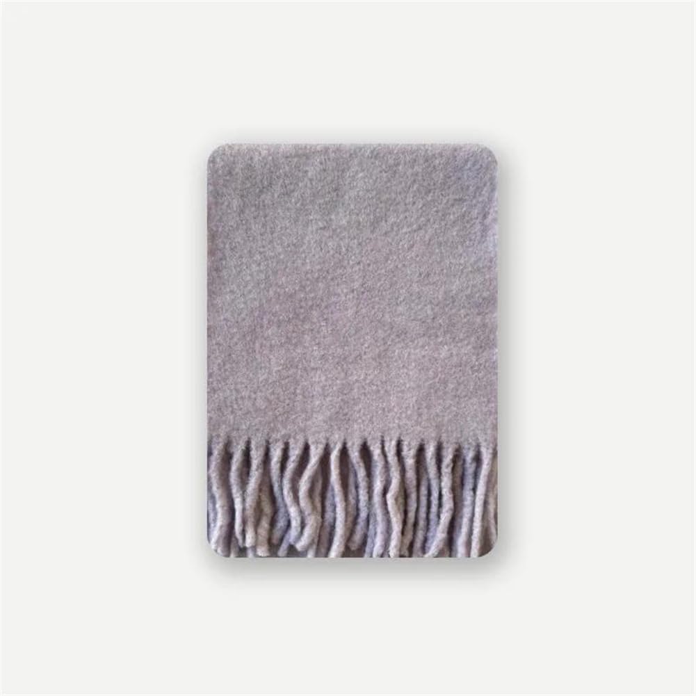 Vsadsau Women's Scarf Solid Color Soft Tassel Fringed Wrap Scarves Cold Weather Neck Warmer