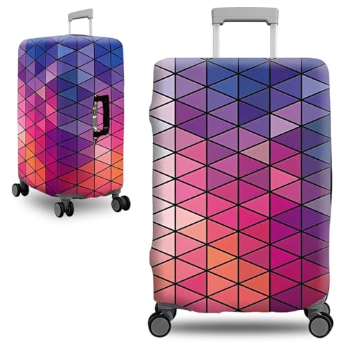 COYUN 1 Pièce Protection Valise L, Elastique Housse de Valise, Housse de Protection pour Bagages Lavable, Bagage de Voyage Couverture, Convient aux Bagages de 22 a 24 Pouces(M, Motif Géométrique)