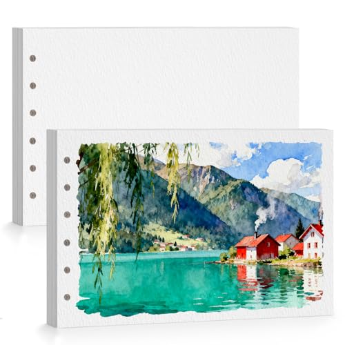 Papier aquarelle Lightwish pur coton de qualité supérieure | Format A5 pressé à froid