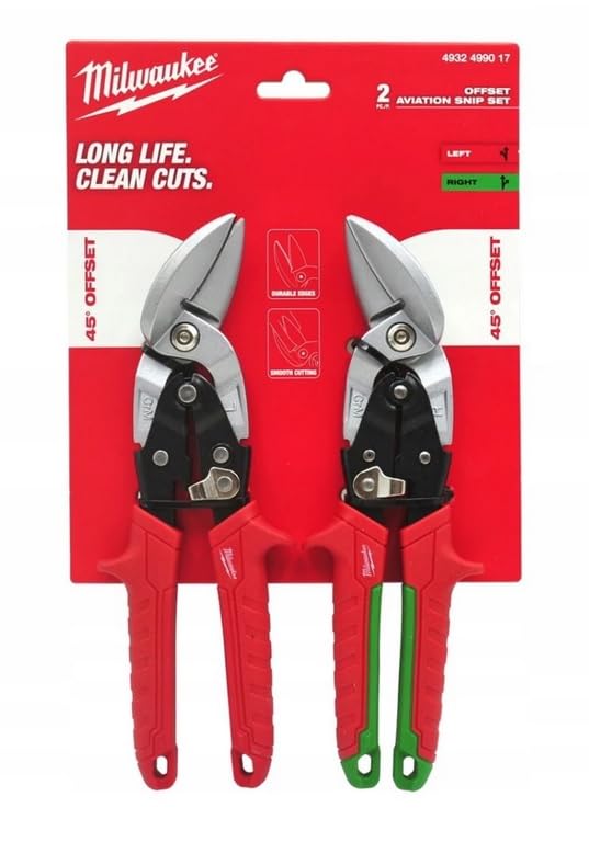 Milwaukee 4932499017 2 Piece Offset Aviation Snip Set