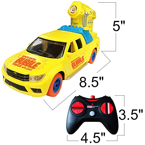 Artcreativity Remote Control Bubble Pickup Truck With Lights, Includes Rechargeable Bubble Blowing Car, Controller, Bubble Solution, Mini Funnel & Charging Cable, Indoor & Outdoor Bubble Toy For Kids #TOP2