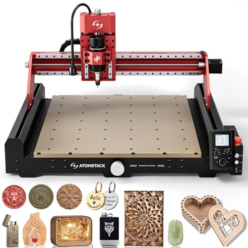 ATOMSTACK C4 Pro: Máquina CNC Router de 4 Ejes, Husillo de 200W, Máquina de Corte y Fresado de Escritorio, Área de Trabajo de 420×420mm, Grabado en Relieve para Madera, Metal, Plástico y PCB