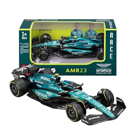 Bburago - Aston Martin AMR23#14 Alonso - Maqueta Realista de Coche de F1 a Escala 1:43, réplica diecast con Licencia Oficial Aston Martin, Edad Recomendada 3+ años | Ya disponible en tu tienda friki favorita! En mundofriki.es! Bburago - Aston Martin AMR23#14 Alonso - Maqueta Realista de Coche de F1 a Escala 1:43, réplica diecast con Licencia Oficial Aston Martin, Edad Recomendada 3+ años | Ya disponible en tu tienda friki favorita! En mundofriki.es!
