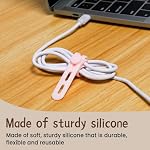 30Pcs Silicone Cable Straps Wire Organizer Adjustable 5Inch Reusable Cable Ties Cord Organizer for Charging Cords Earphone Computer Wire for Home, Office, Kitchen, School (30, Colorful)