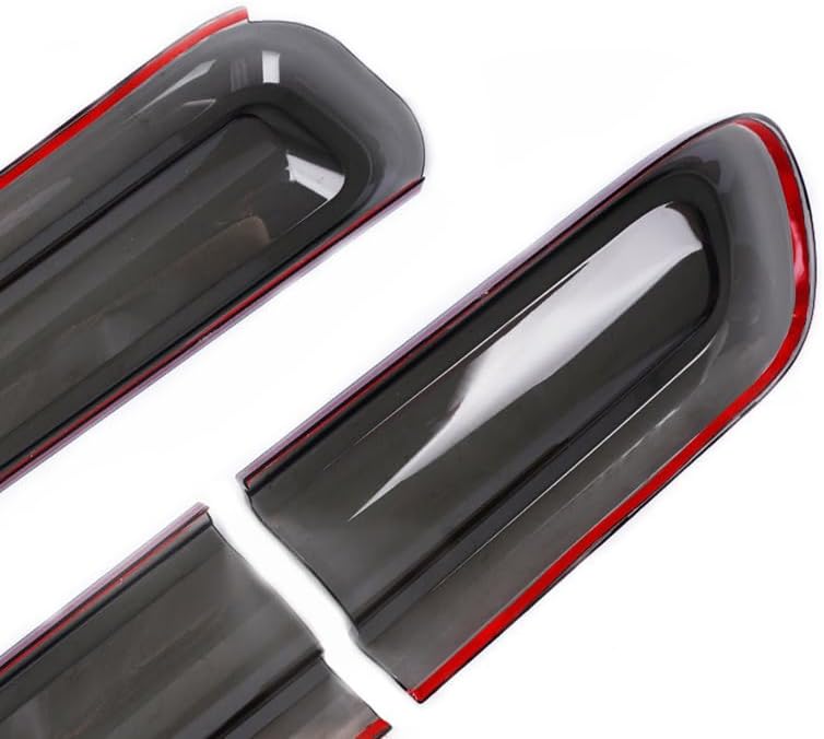 Toworldit 4pcs/Set ABS Exterior Accessories Smoked Tail Light Cover Trim Rear Lights Guards Protective Cover Compatible with Dodge Challenger 2015-20234