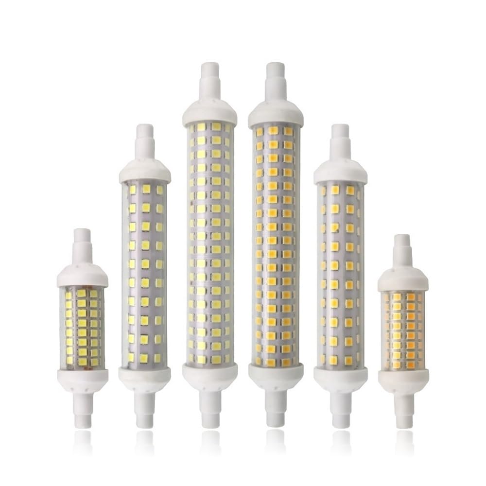 RZL Lighting, Paquete de 6 bombillas LED 78 mm/118 mm/135 mm R7S AC220V SMD2835 lámpara LED luz de maíz(Cold White,12W 135mm)