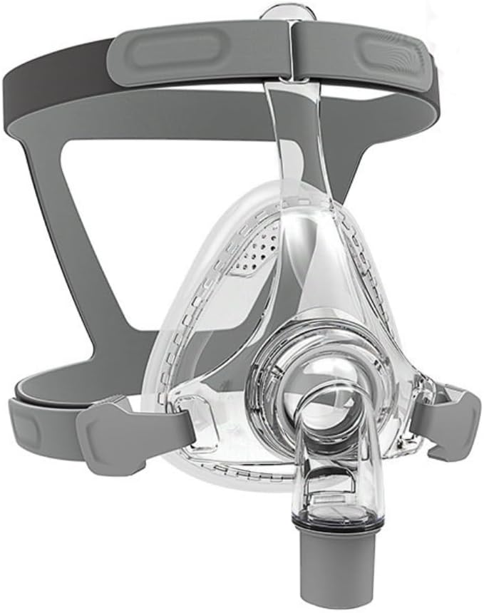 CPAP Mask, Universal Full Face CPAP Masks with Headgear, Frame, Elbow/Swivel and Cushion, Universal Replacement Headgear for Full Mask (S)