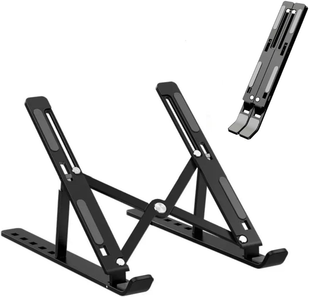 Suporte para Notebook Ajustável Ergonômico Alumínio Dobrável – Base para Laptop 10 a 17