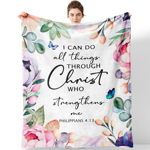 AOOCHUSS Christian Gifts for Women Blanket 50"X60", Inspirational Religious Gifts