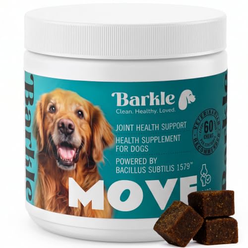 Barkle Move Hip & Joint Supplement for Dogs, Glucosamine for Dogs, 60 Chews