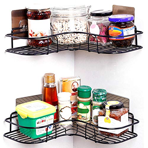 Opslag voor douche-organizer, badkamerplanken, douchebus met roestvrijstalen zelfklevende sticker voor keuken- en… - Image 4